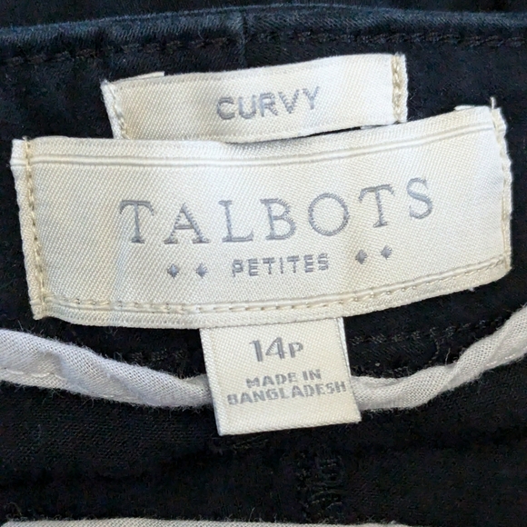 FINAL DAYS $5 Talbots Curvy Black Pants with Zipper Details Size 14P - Picture 9 of 10